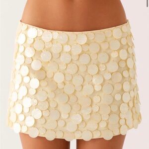 Sequin Yellow Skirt
